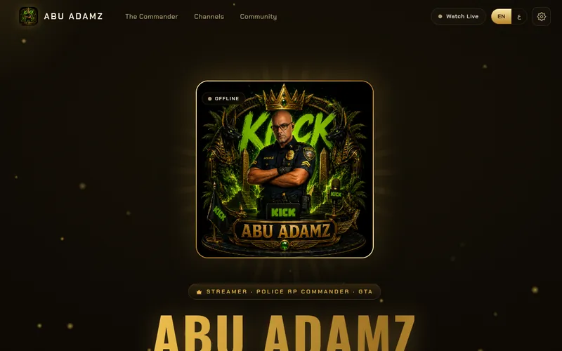 Abu Adamz GTA RP Streamer Page