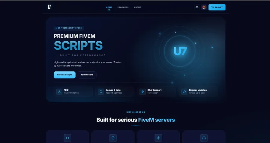 U7 Development Premium FiveM Scripts Tebex Shop